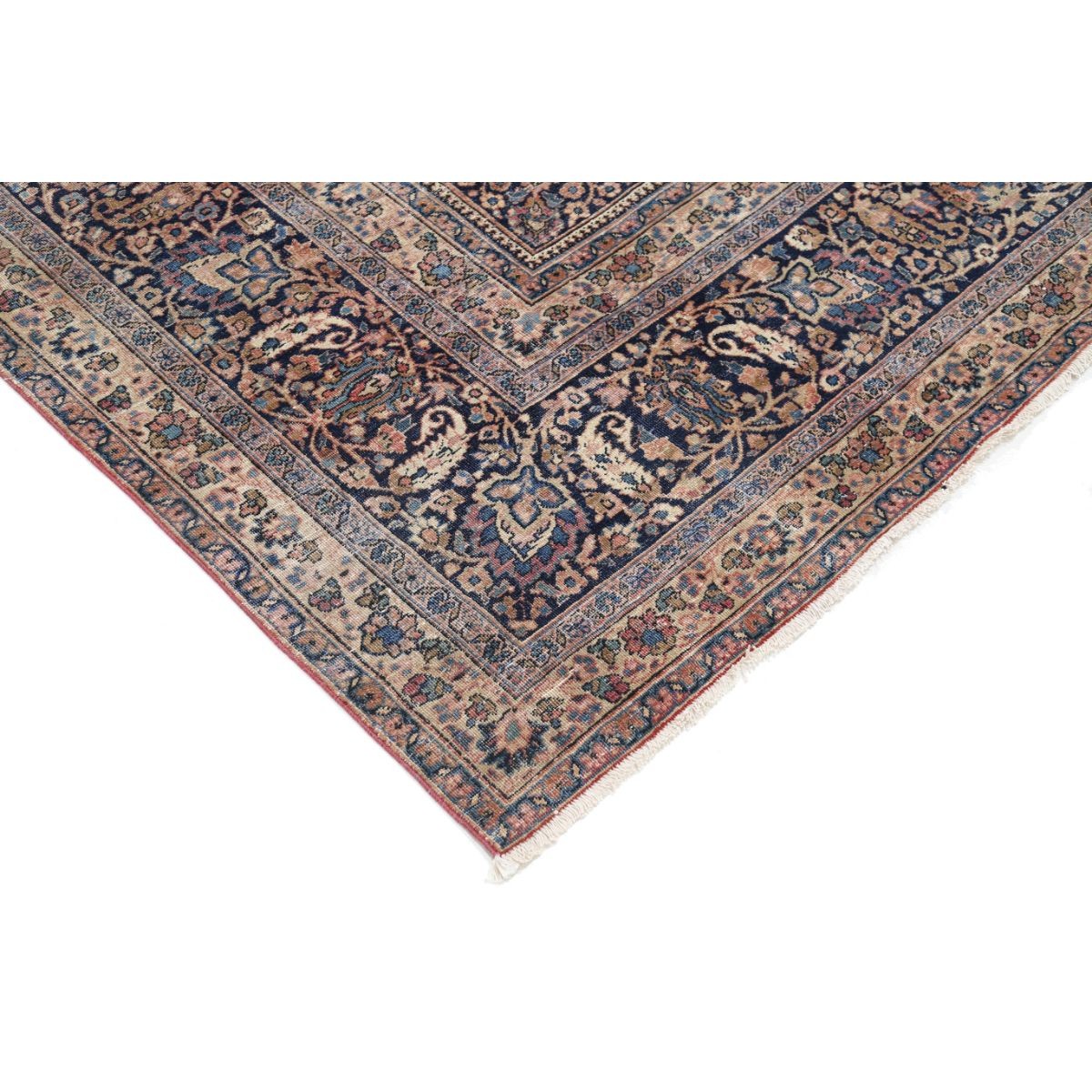Vintage 12x13 Handmade Double Knotted Washable Wool Rug - Soft Hues