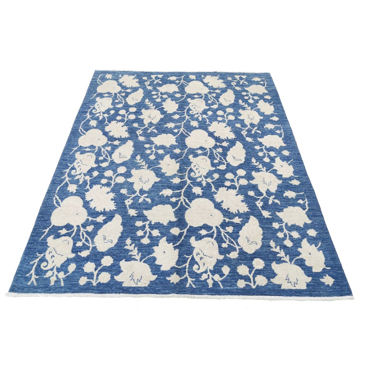 Artemix 5x6 Handmade Double Knotted Washable Wool Rug - Colorful