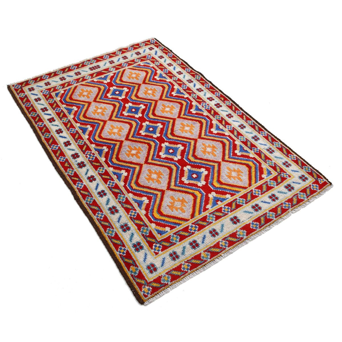 Revival 3x5 Handmade Double Knotted Washable Wool Rug - Colorful