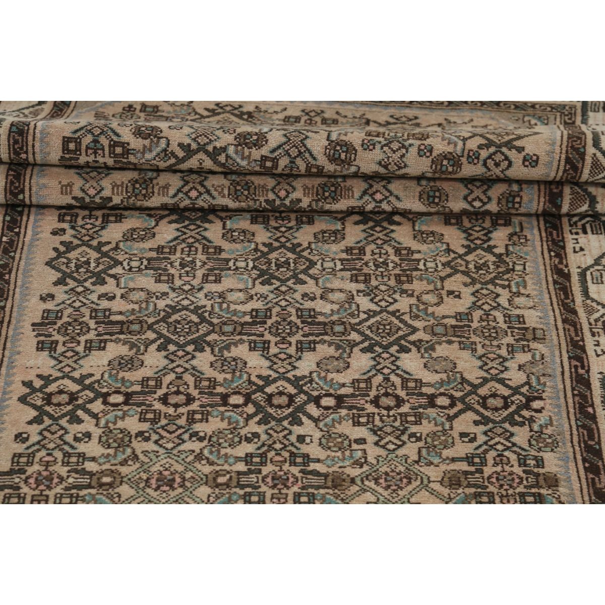 Vintage 3x12 Hand-Knotted Washable Wool Runner - Soft Hues