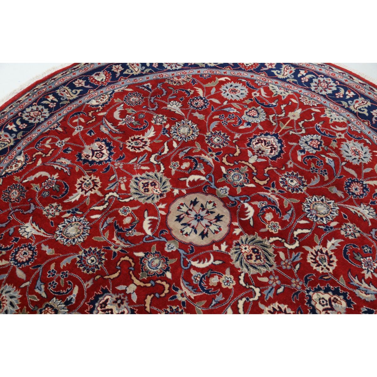Heritage 6x6 Handmade Double Knotted Washable Wool Round Rug - Colorful