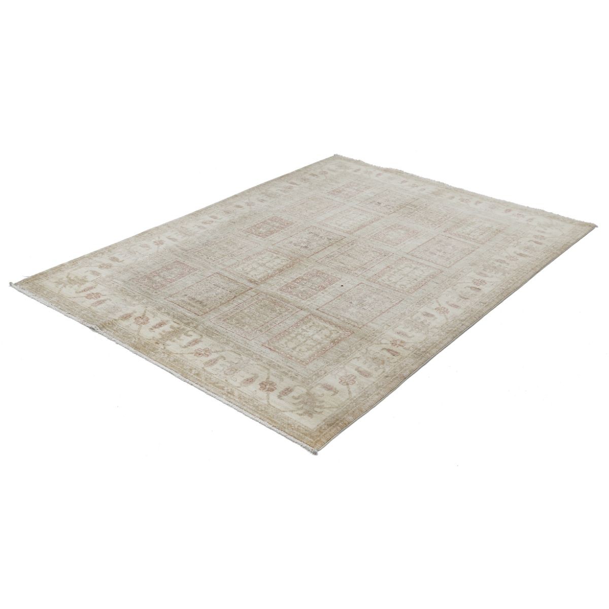 Bakhtiari 6x8 Handmade Double Knotted Washable Wool Rug - Soft Hues