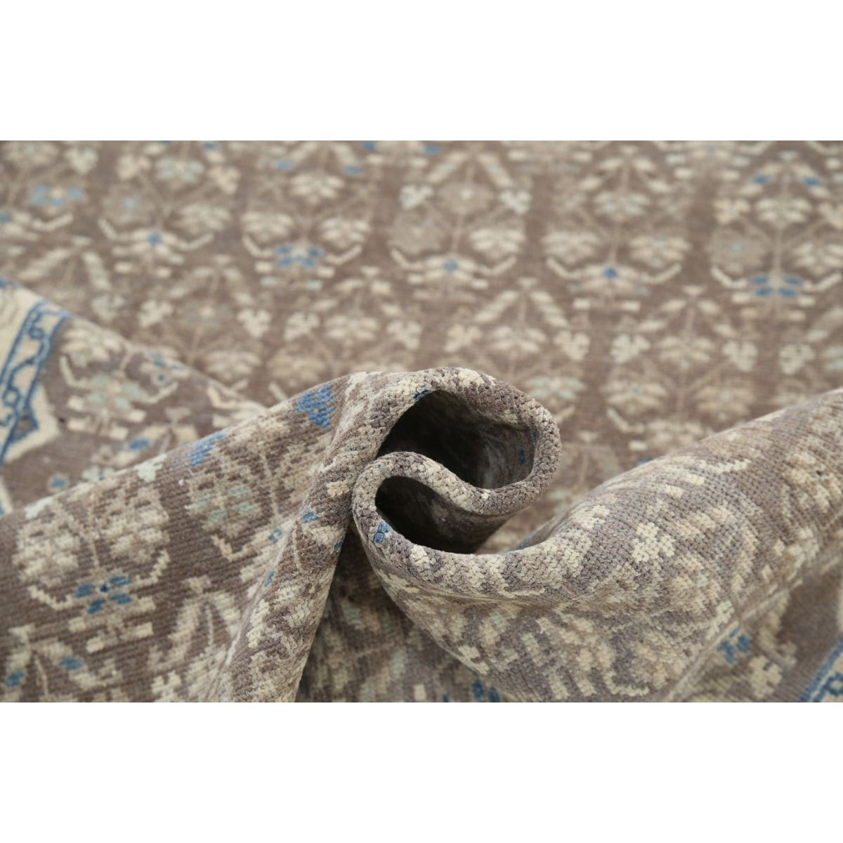 Vintage 4x10 Handmade Double Knotted Washable Wool Runner - Soft Hues