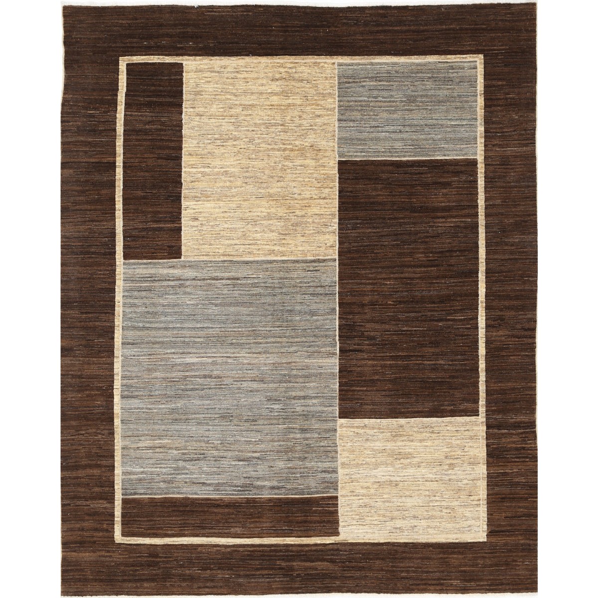 Modcar 7x8 Handmade Double Knotted Washable Wool Rug - Colorful