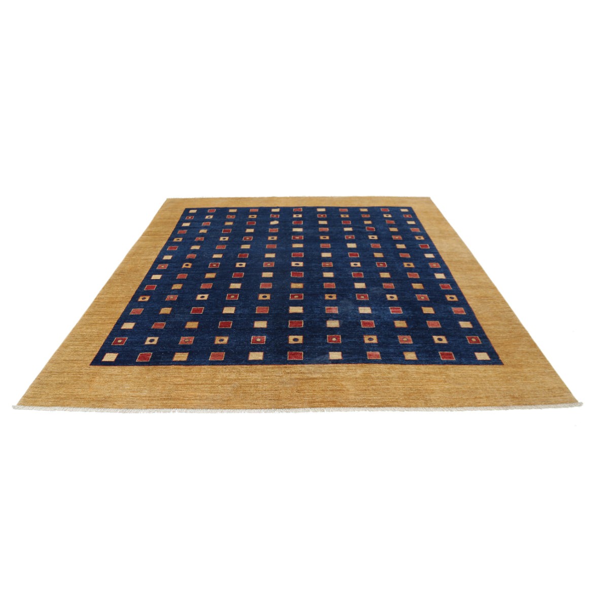 Modcar 8x9 Handmade Double Knotted Washable Wool Rug - Colorful