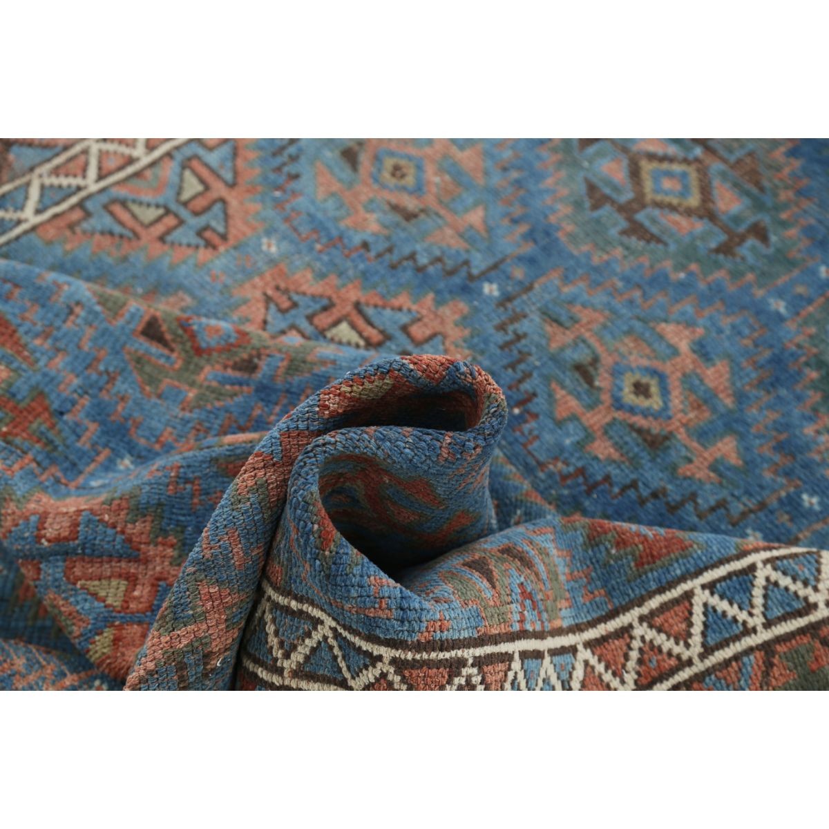 Vintage 5x10 Handmade Double Knotted Washable Wool Runner - Soft Hues