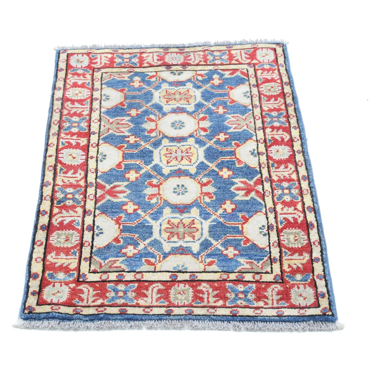 Revival 2x3 Handmade Double Knotted Washable Wool Rug - Colorful