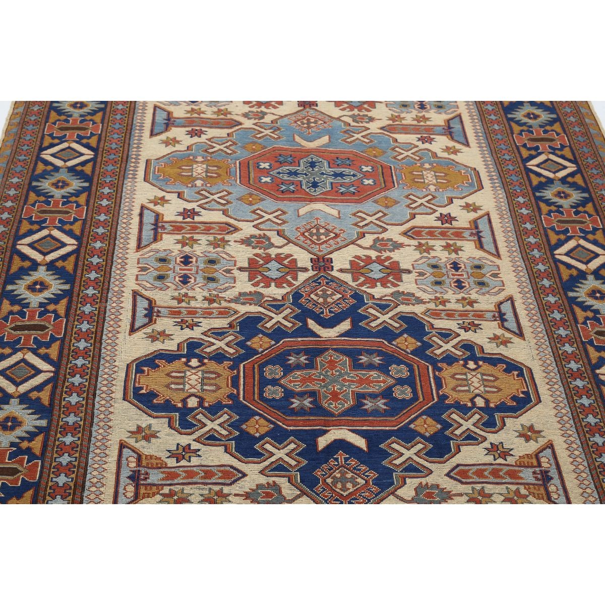 Sumak 5x9 Hand Woven Washable Wool Rug - Colorful