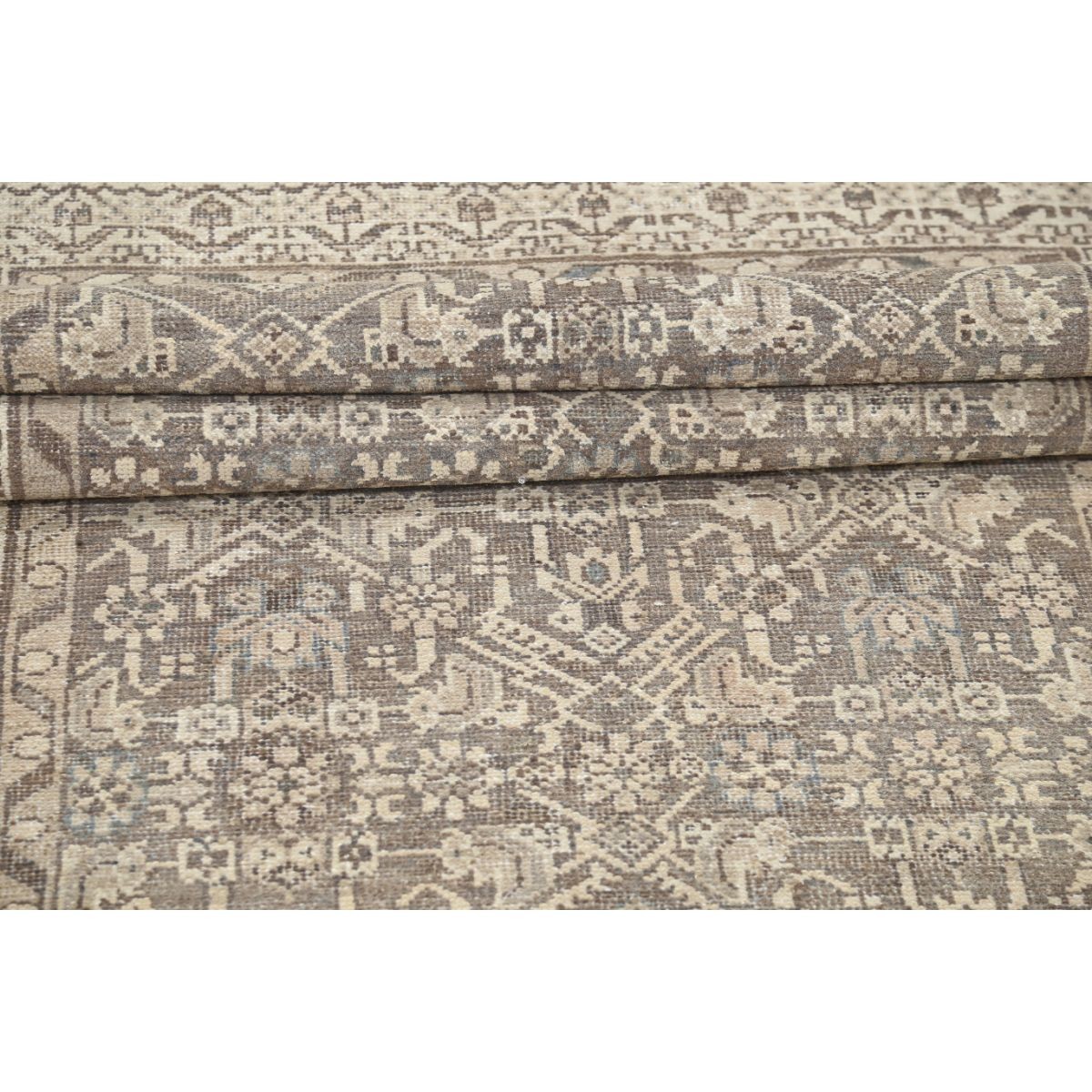 Vintage 3x13 Handmade Double Knotted Washable Wool Runner - Soft Hues