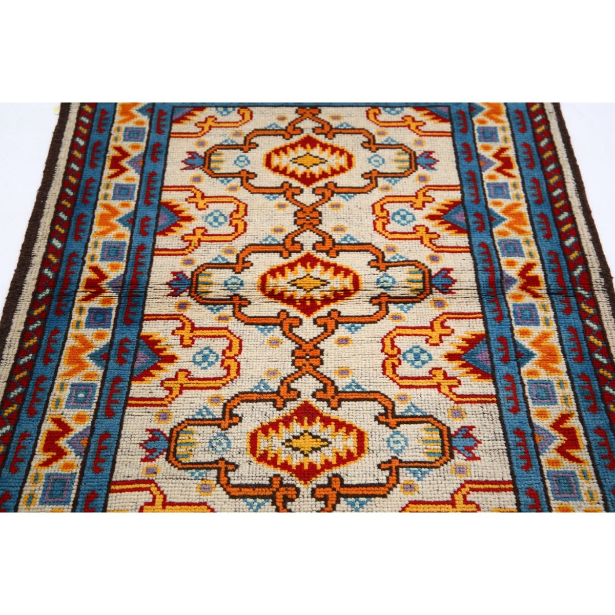 Revival 3x5 Handmade Double Knotted Washable Wool Rug - Colorful