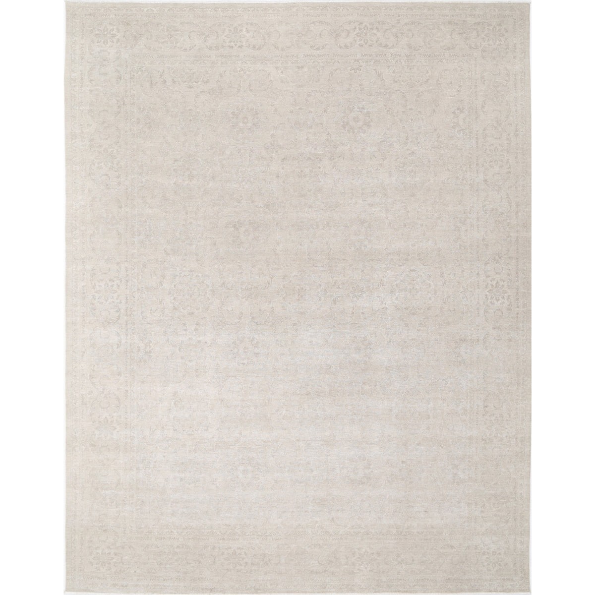 Serenity 13x17 Handmade Double Knotted Washable Wool Rug - Soft Hues