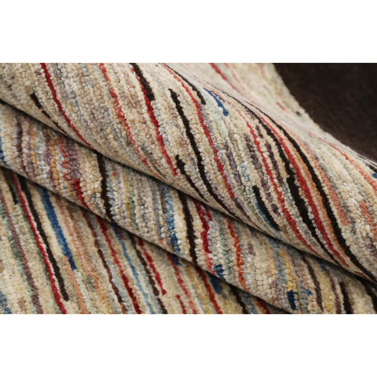 Modcar 9x12 Handmade Double Knotted Washable Wool Rug - Colorful