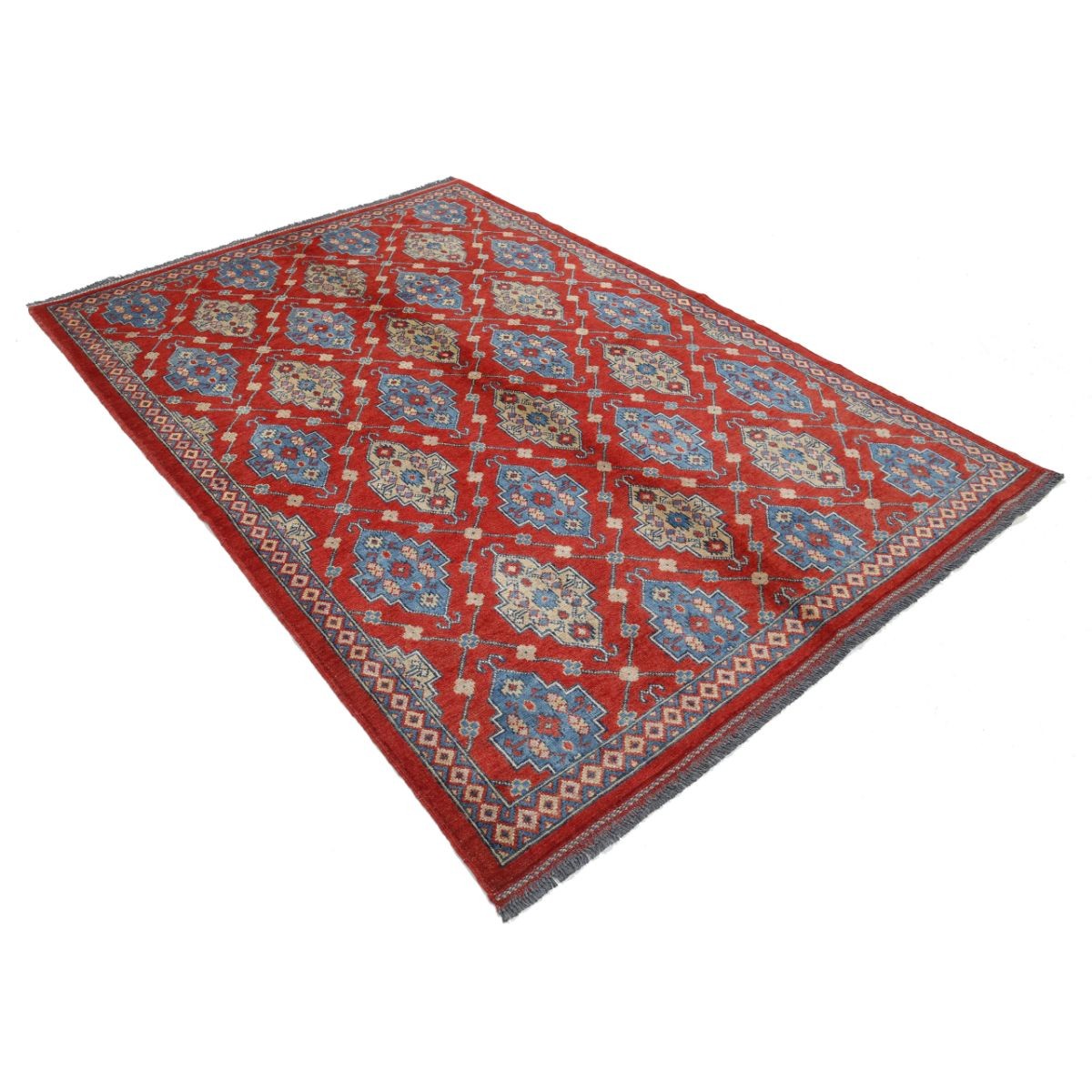 Revival 6x8 Handmade Double Knotted Washable Wool Rug - Colorful