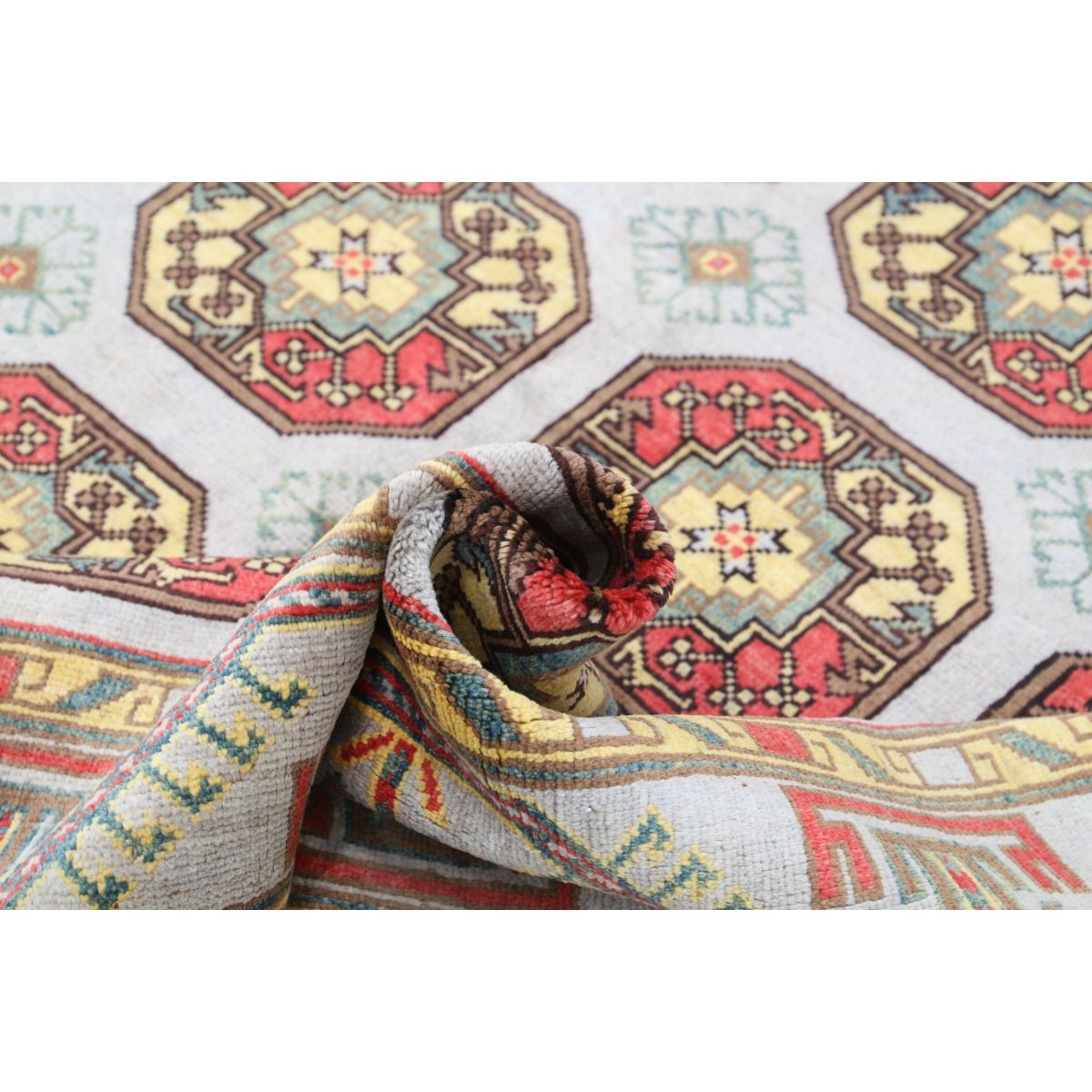 Revival 7x10 Handmade Double Knotted Washable Wool Rug - Colorful