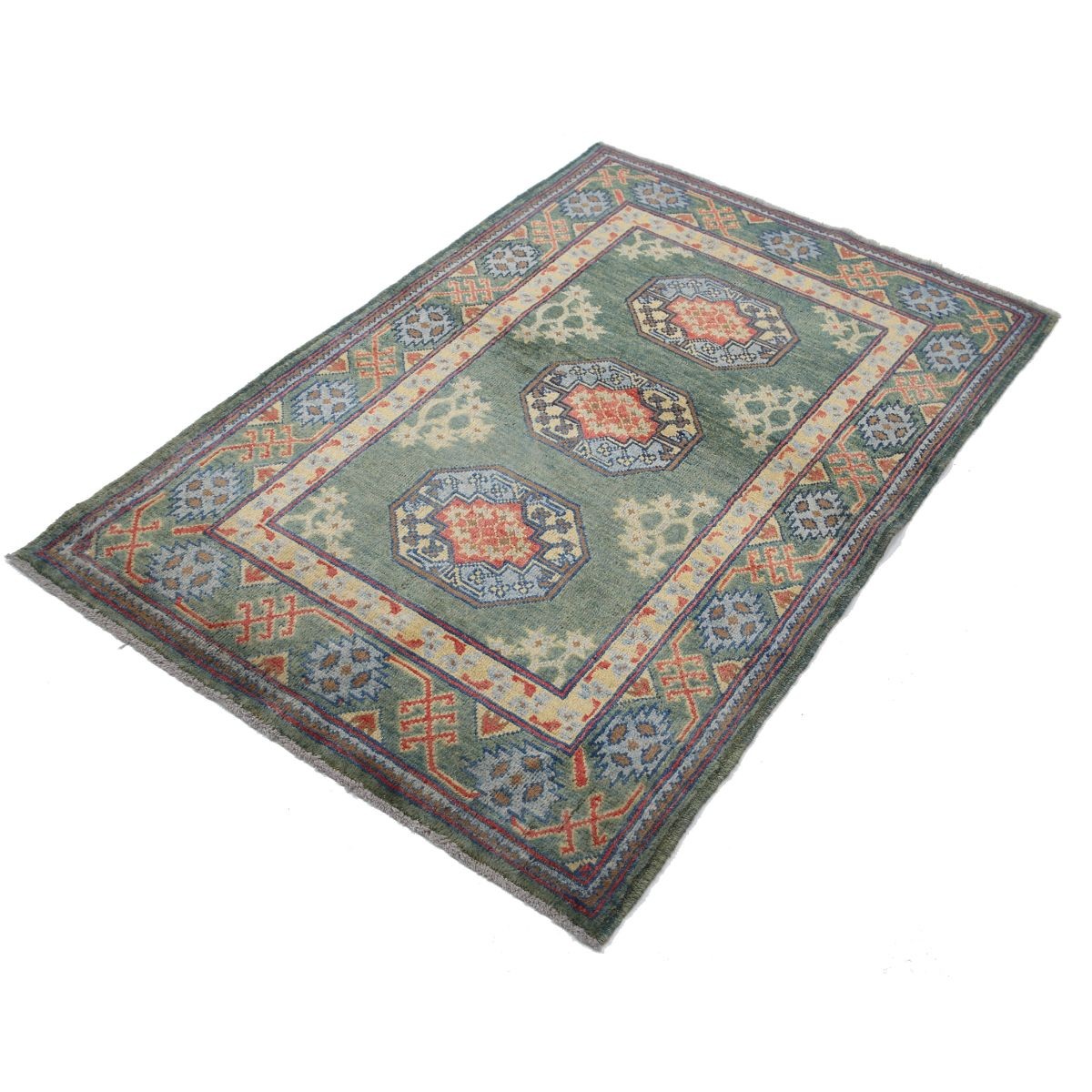 Revival 3x5 Handmade Double Knotted Washable Wool Rug - Colorful