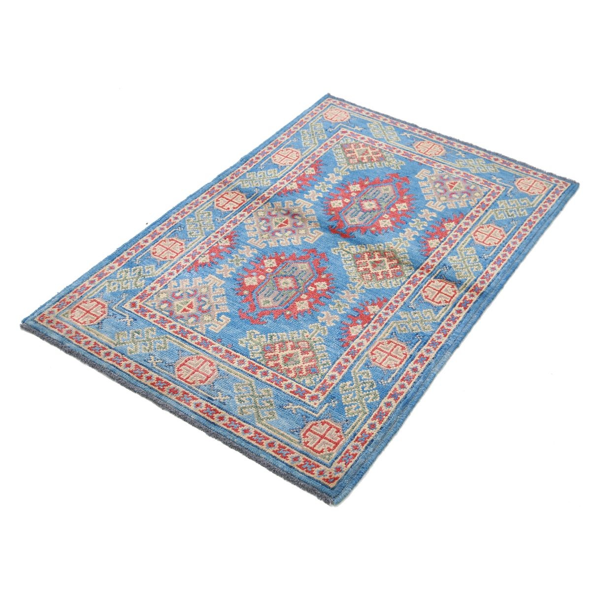 Revival 3x4 Handmade Double Knotted Washable Wool Rug - Colorful