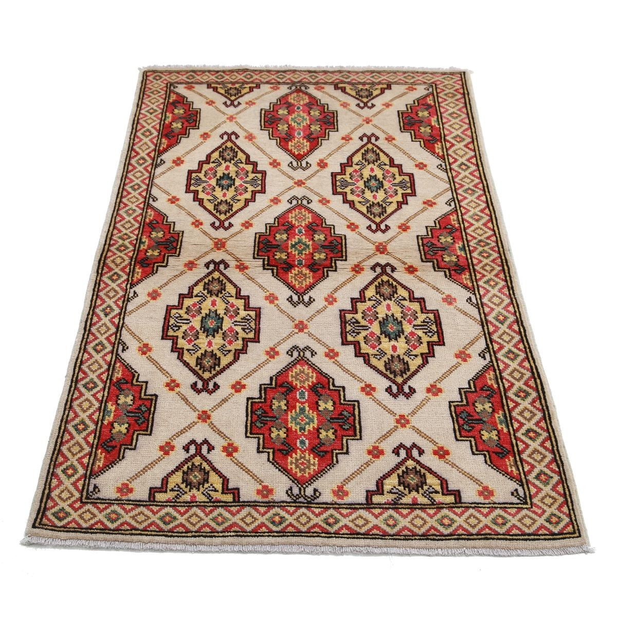 Revival 3x5 Handmade Double Knotted Washable Wool Rug - Colorful
