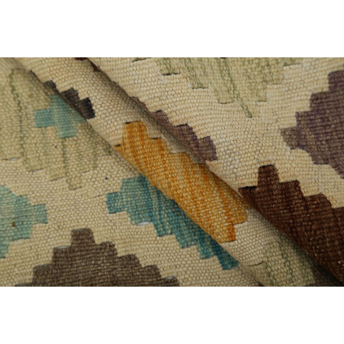 Maimana 6x10 Hand Woven Washable Wool Rug - Colorful