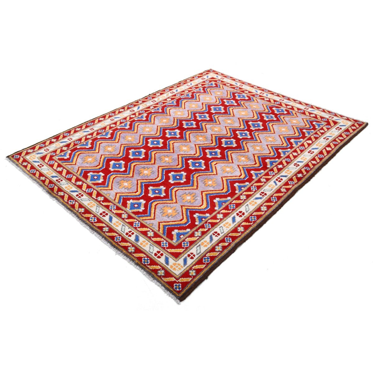 Revival 5x7 Handmade Double Knotted Washable Wool Rug - Colorful