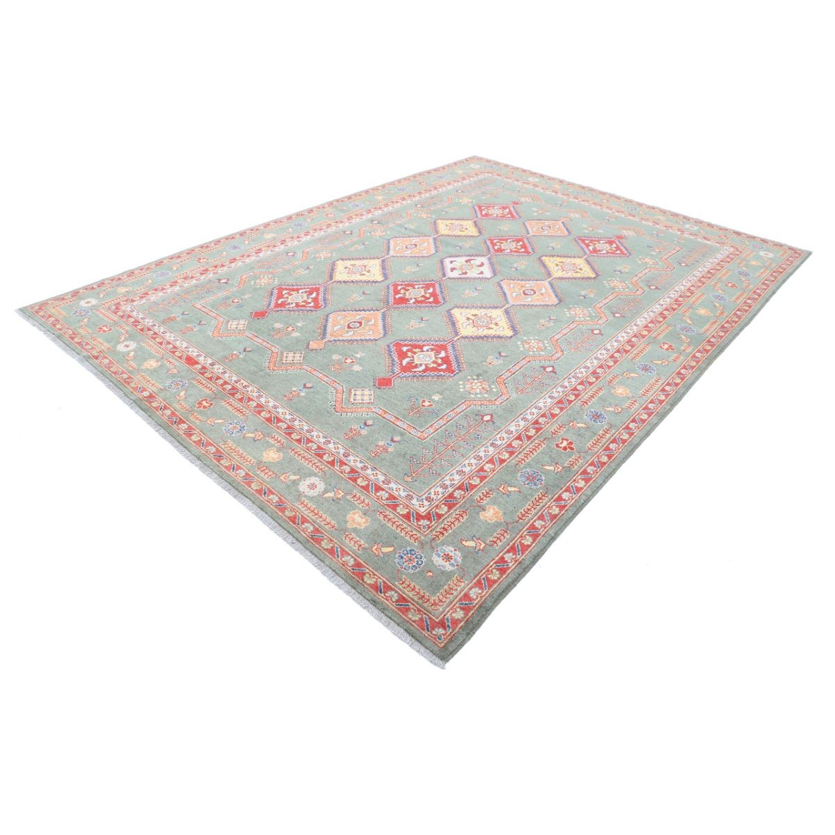 Revival 8x11 Handmade Double Knotted Washable Wool Rug - Colorful
