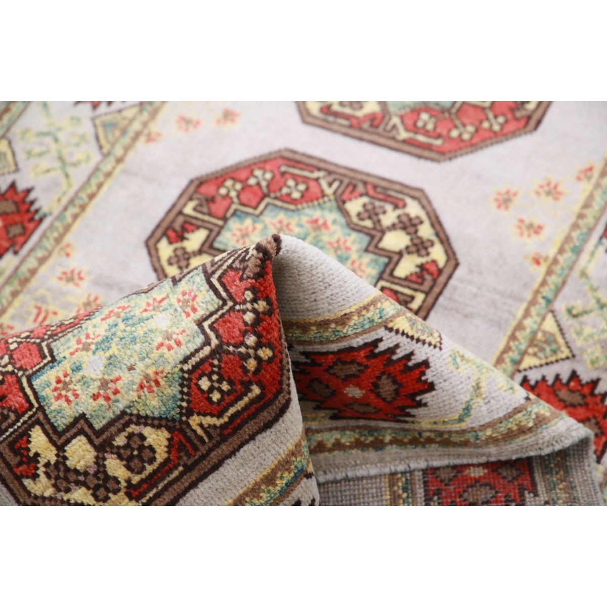 Revival 3x9 Handmade Double Knotted Washable Wool Runner - Colorful