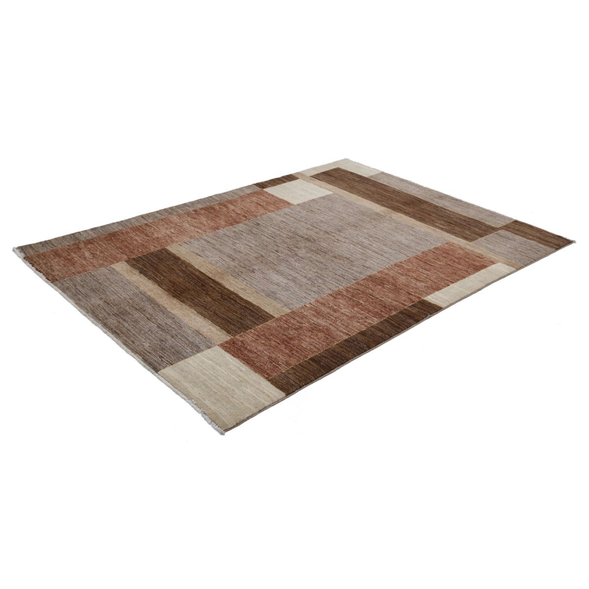 Modcar 5x7 Handmade Double Knotted Washable Wool Rug - Colorful