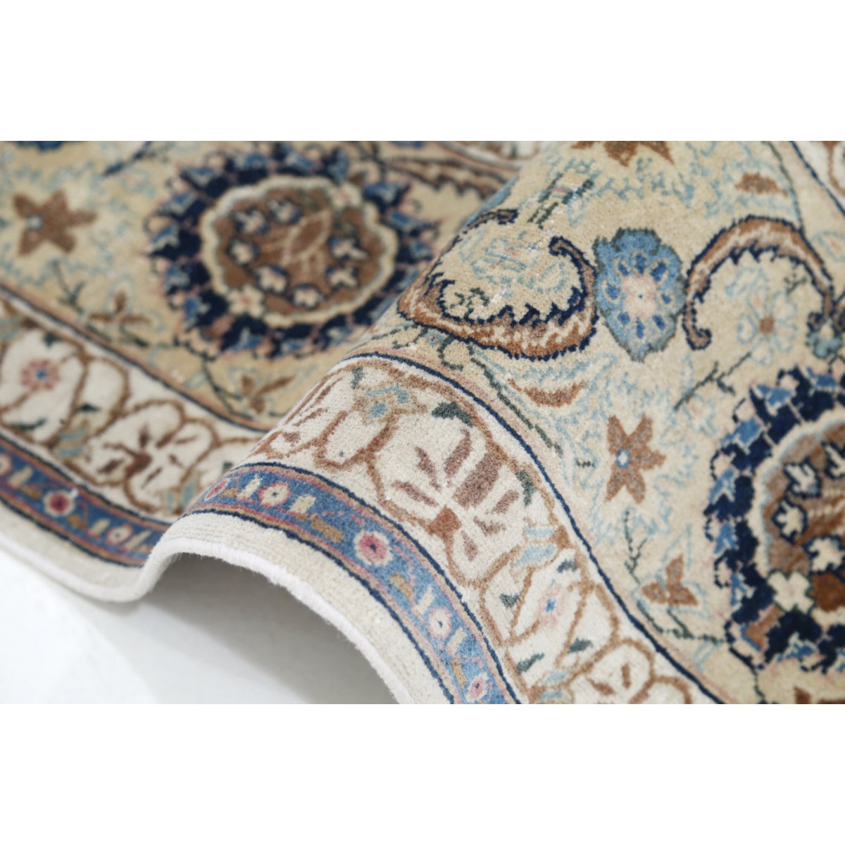 Kashan 7x10 Handmade Double Knotted Washable Wool Rug - Colorful
