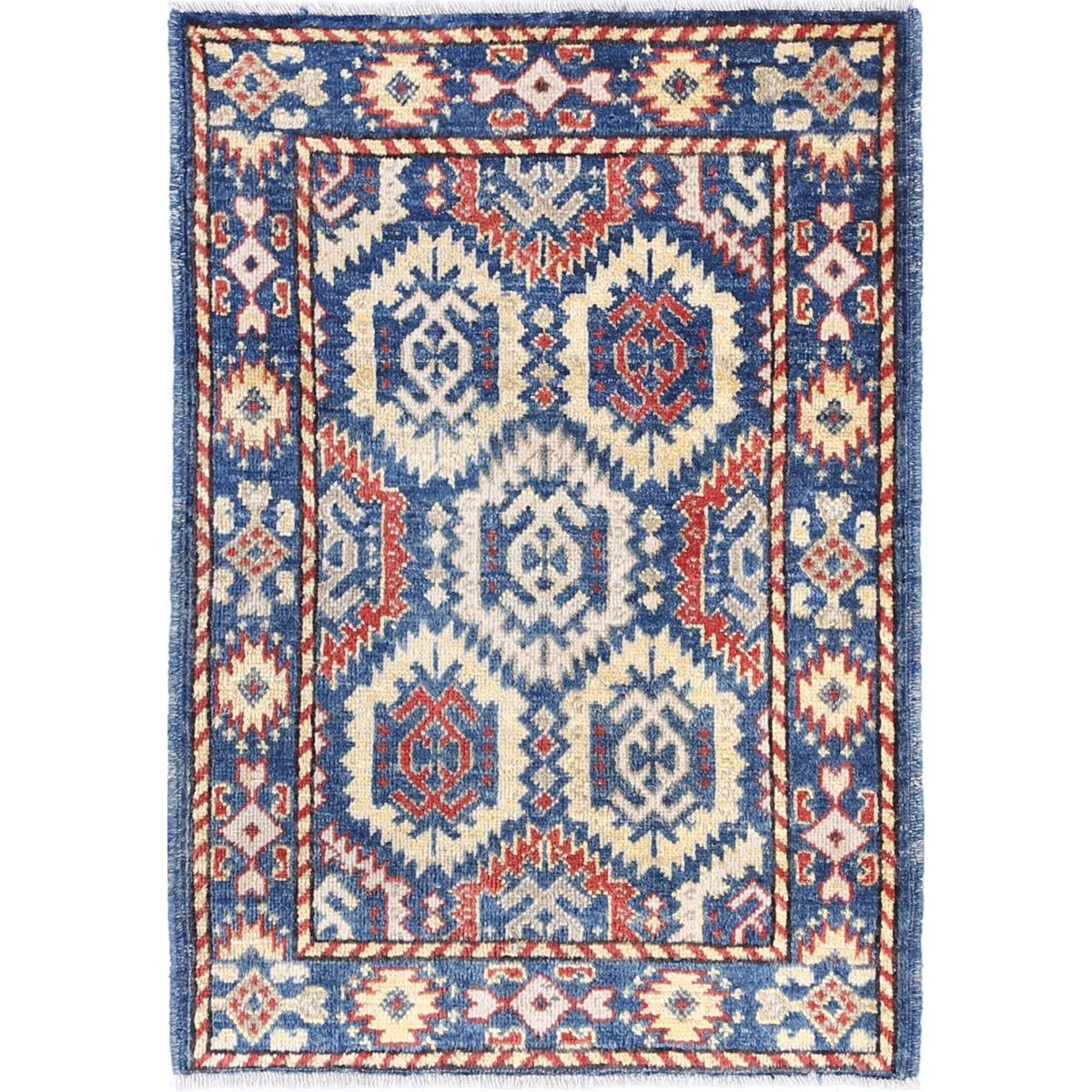 Revival 2x3 Handmade Double Knotted Washable Wool Rug - Colorful