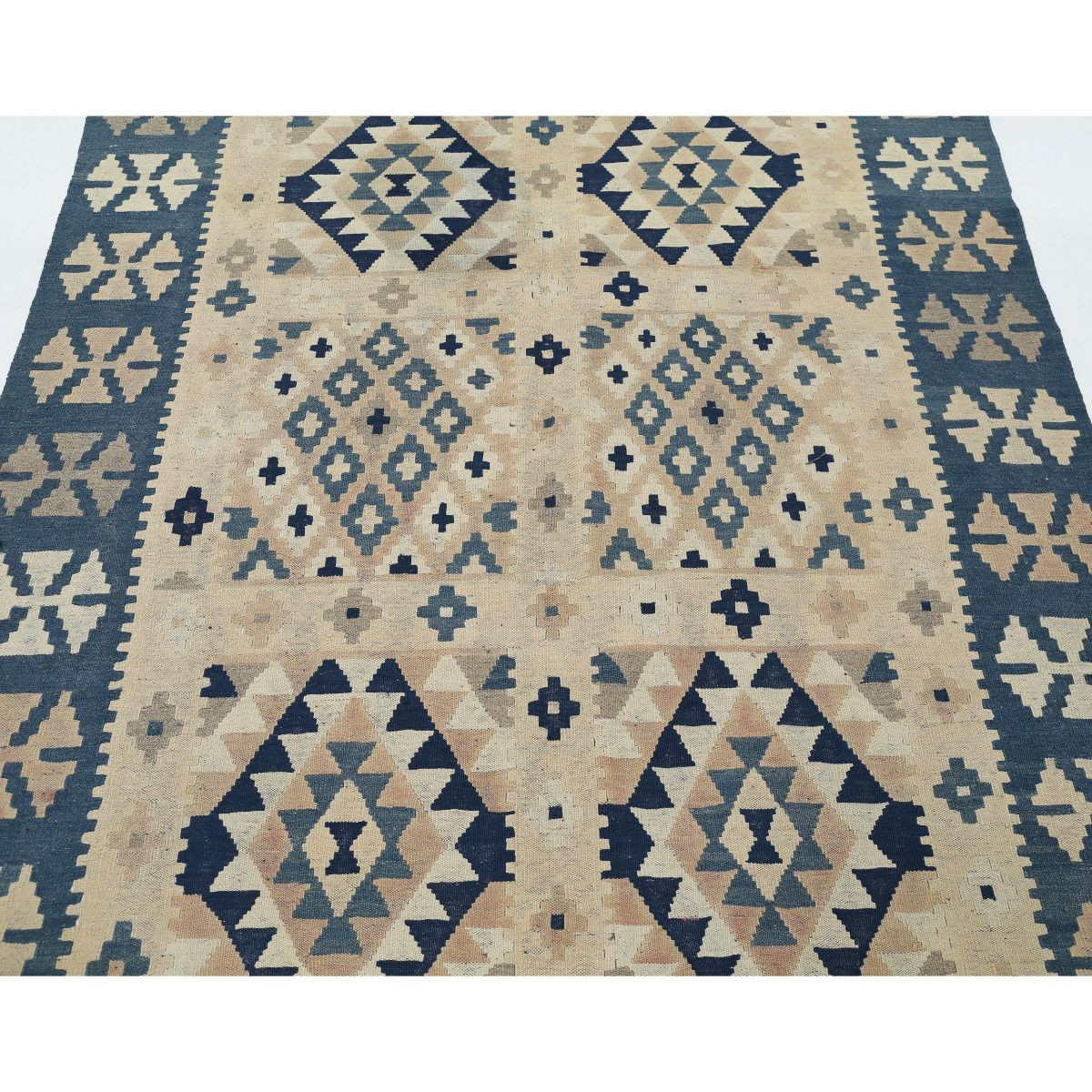 Kafkaas 5x7 Hand Woven Washable Wool Rug - Soft Hues