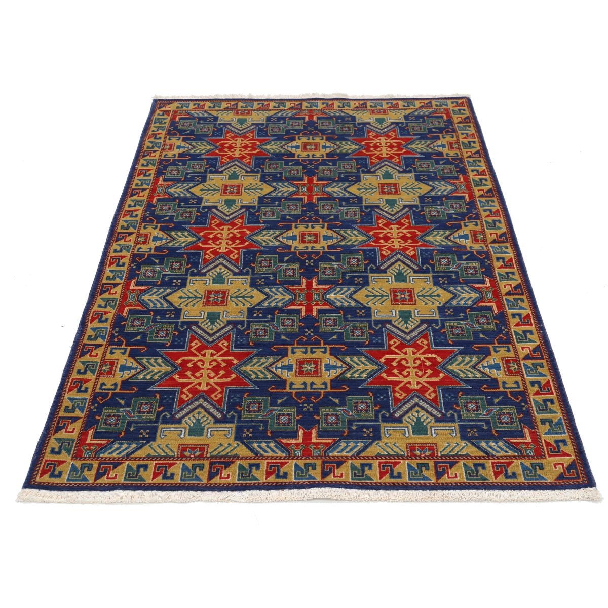 Gulshan-4'0" 4x6 Machine-Made Washable Wool Rug - Colorful