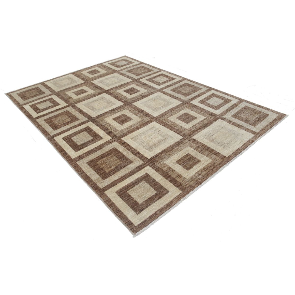 Modcar 6x8 Handmade Double Knotted Washable Wool Rug - Colorful