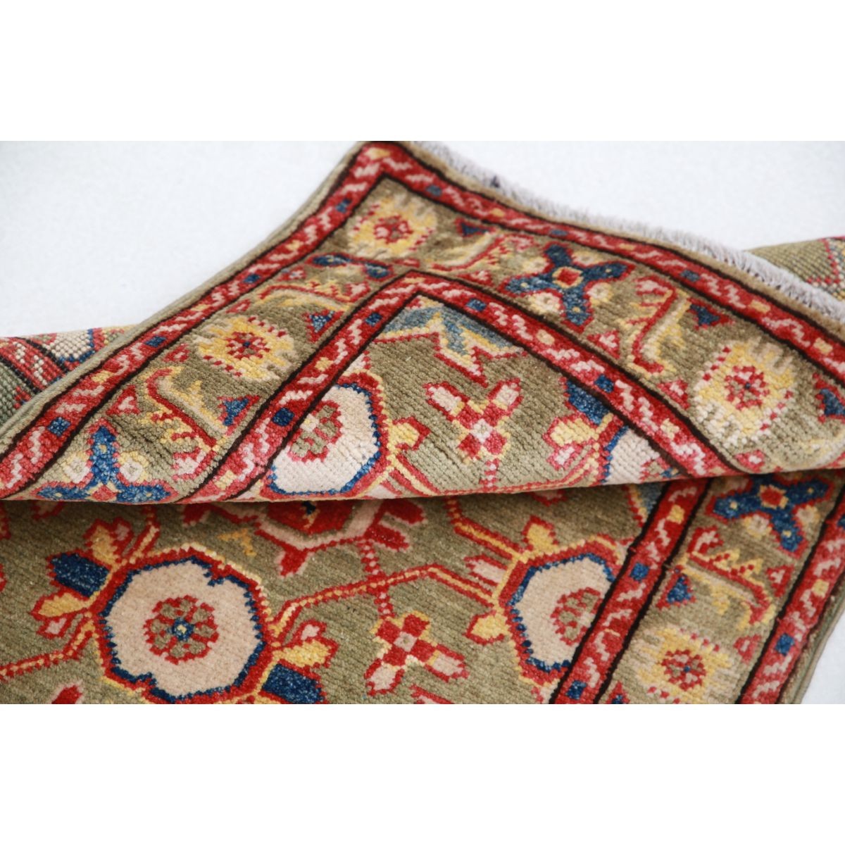 Revival 2x3 Handmade Double Knotted Washable Wool Rug - Colorful