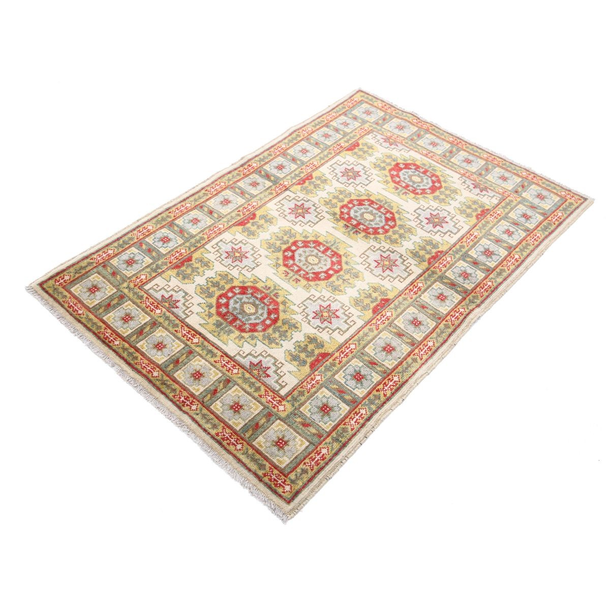 Revival 3x5 Handmade Double Knotted Washable Wool Rug - Colorful