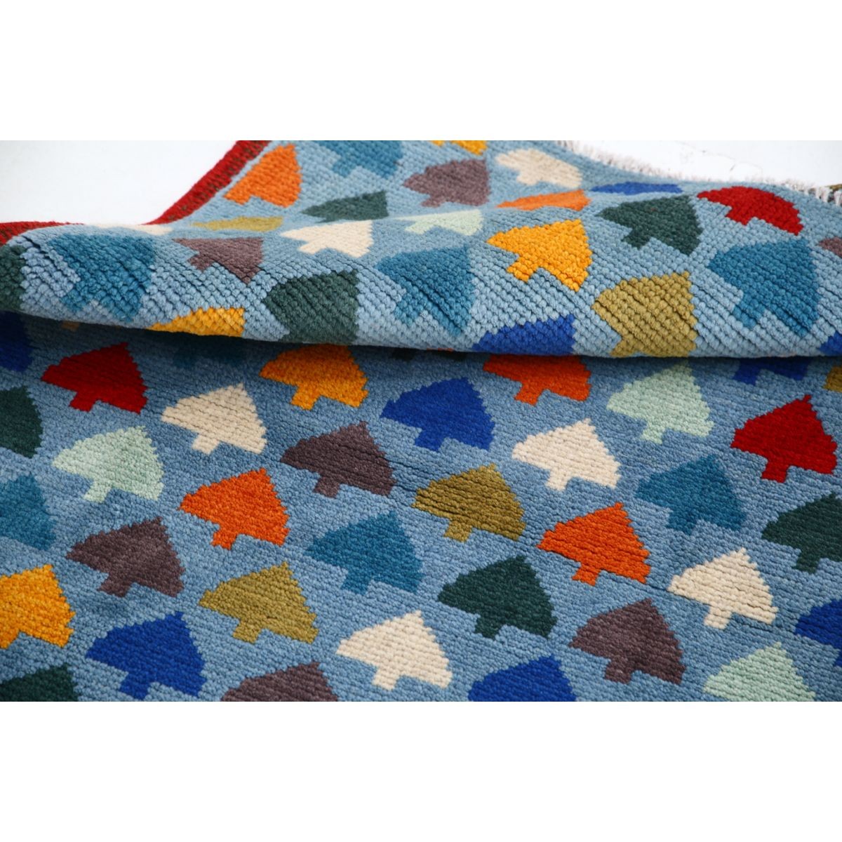 Revival 3x4 Handmade Double Knotted Washable Wool Rug - Colorful