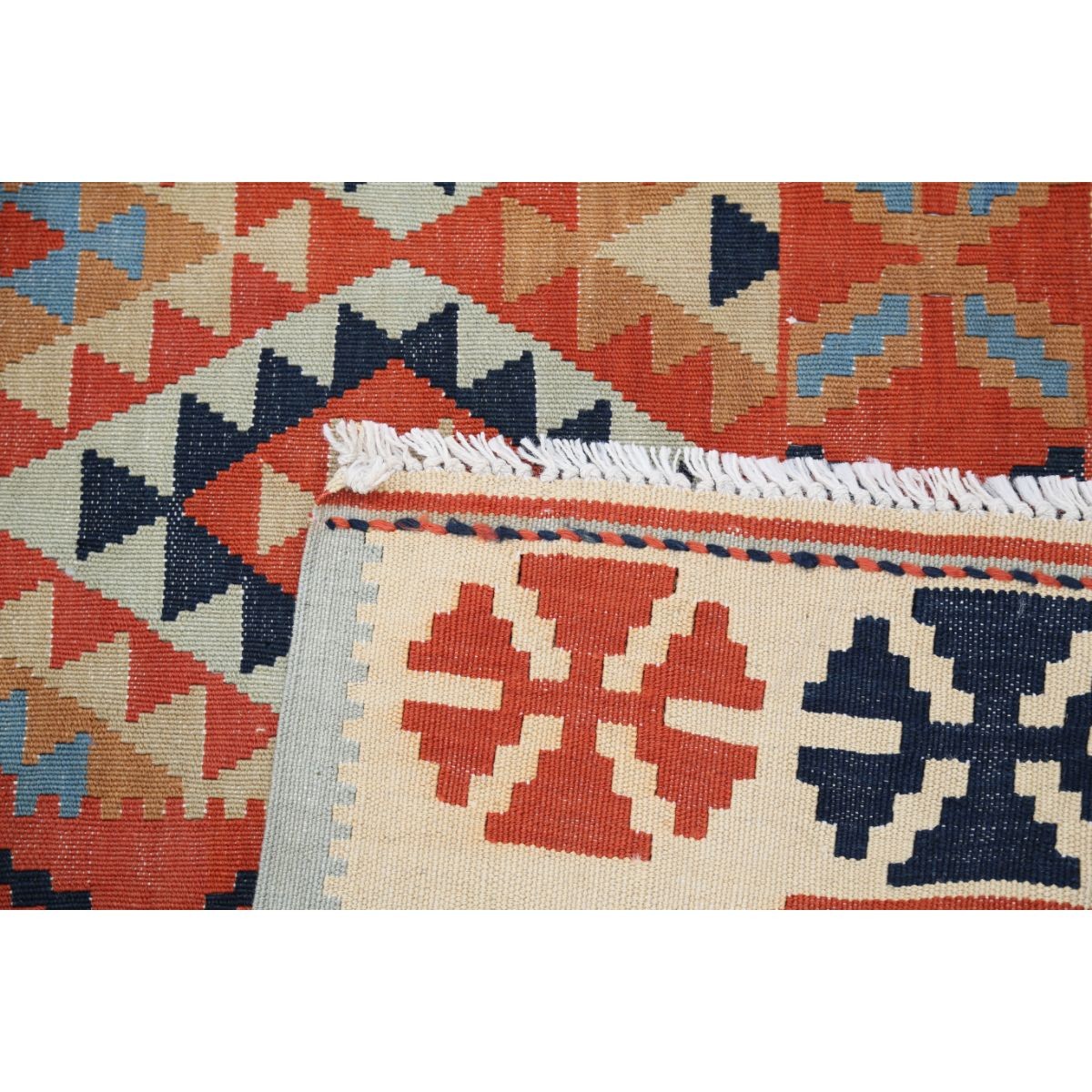 Kafkaas 5x7 Hand Woven Washable Wool Rug - Colorful