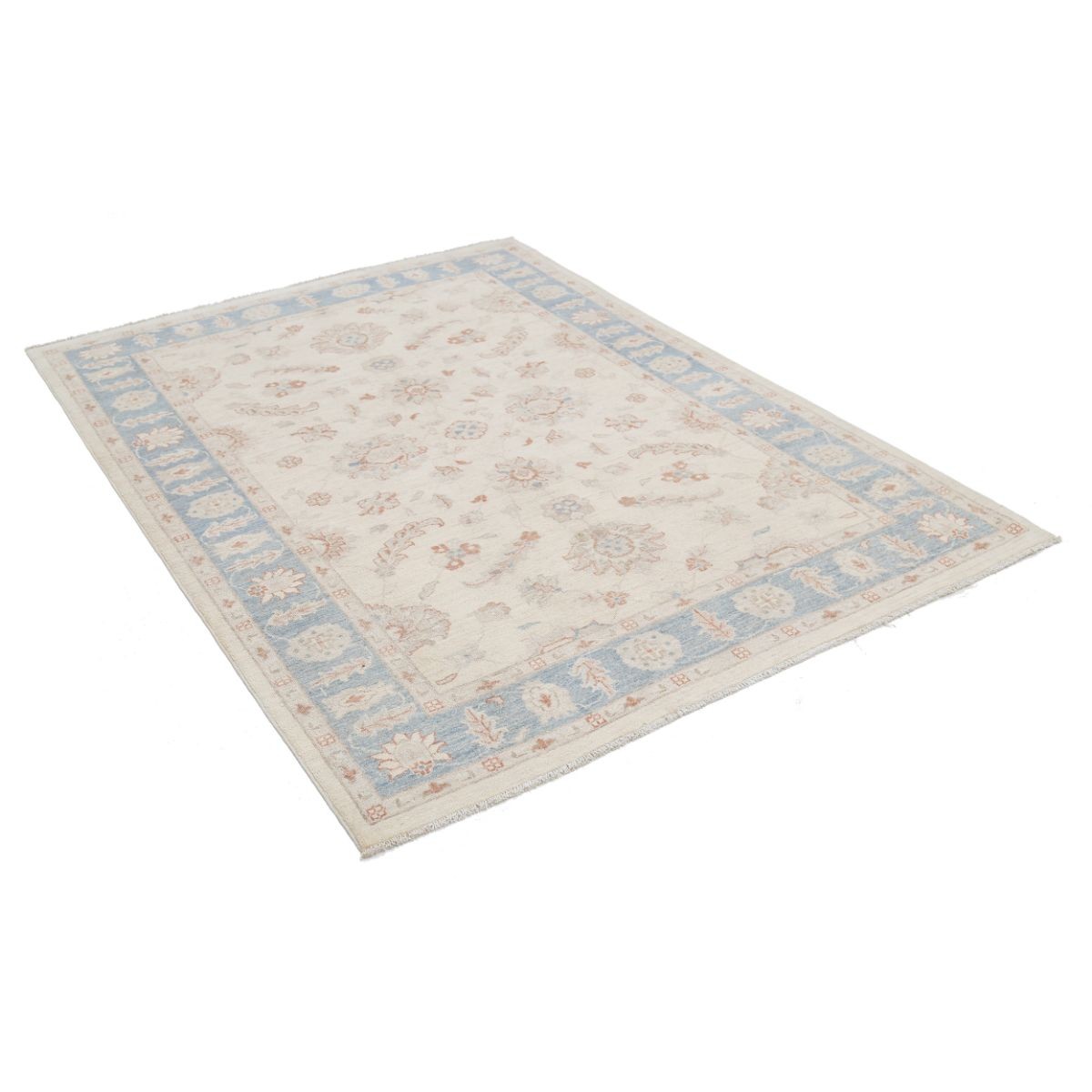 Serenity 5x7 Handmade Double Knotted Washable Wool Rug - Soft Hues