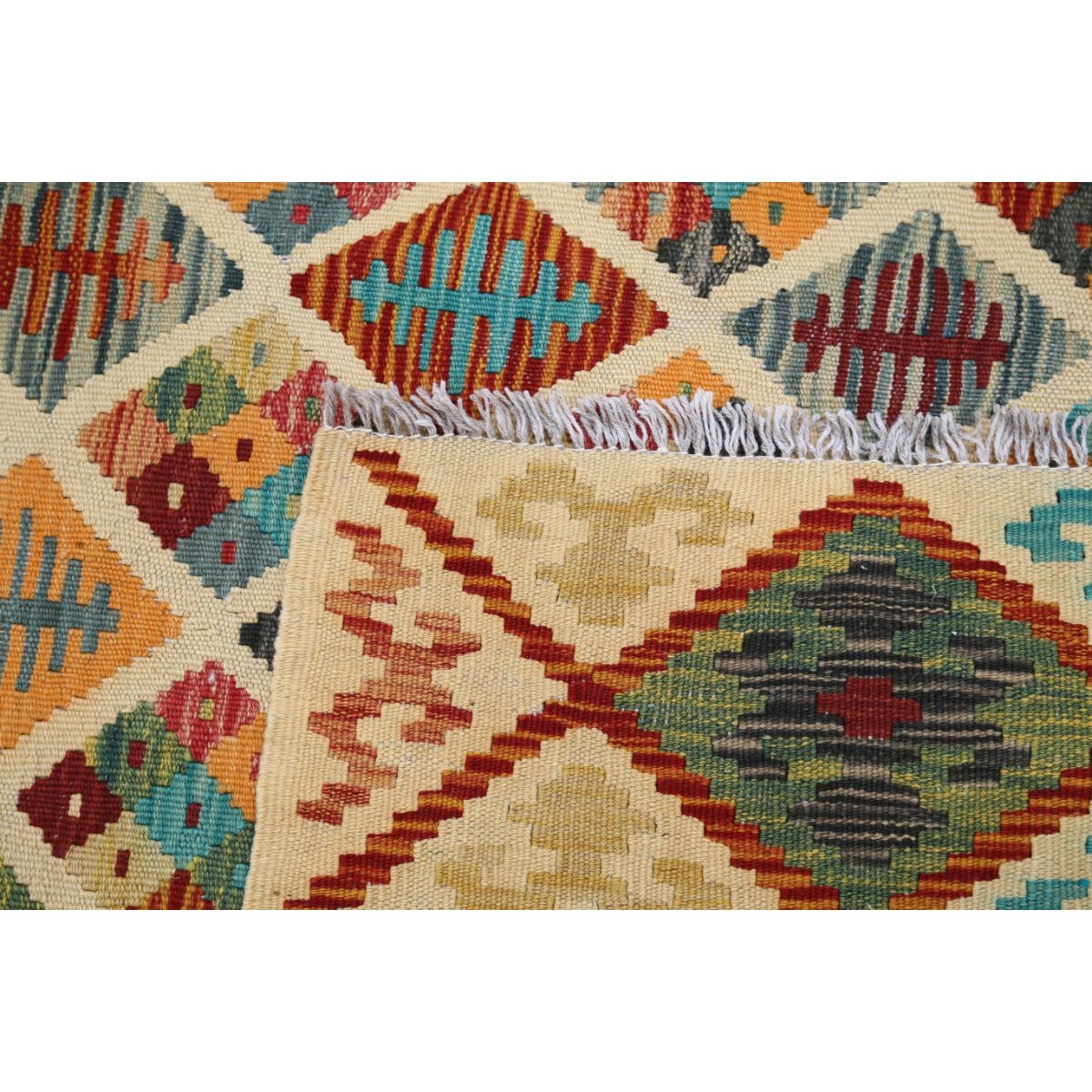 Maimana 5x7 Hand Woven Washable Wool Rug - Colorful