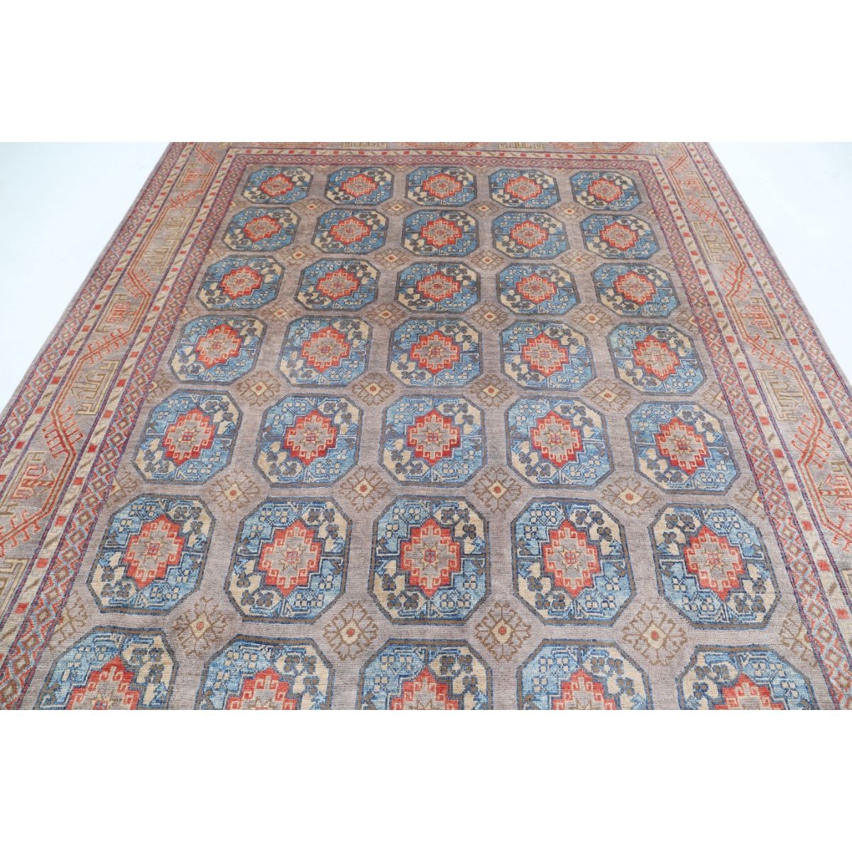 Revival 8x10 Handmade Double Knotted Washable Wool Rug - Colorful