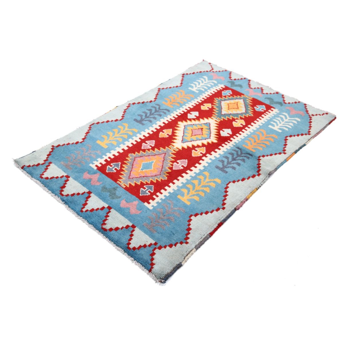 Revival 3x5 Handmade Double Knotted Washable Wool Rug - Colorful