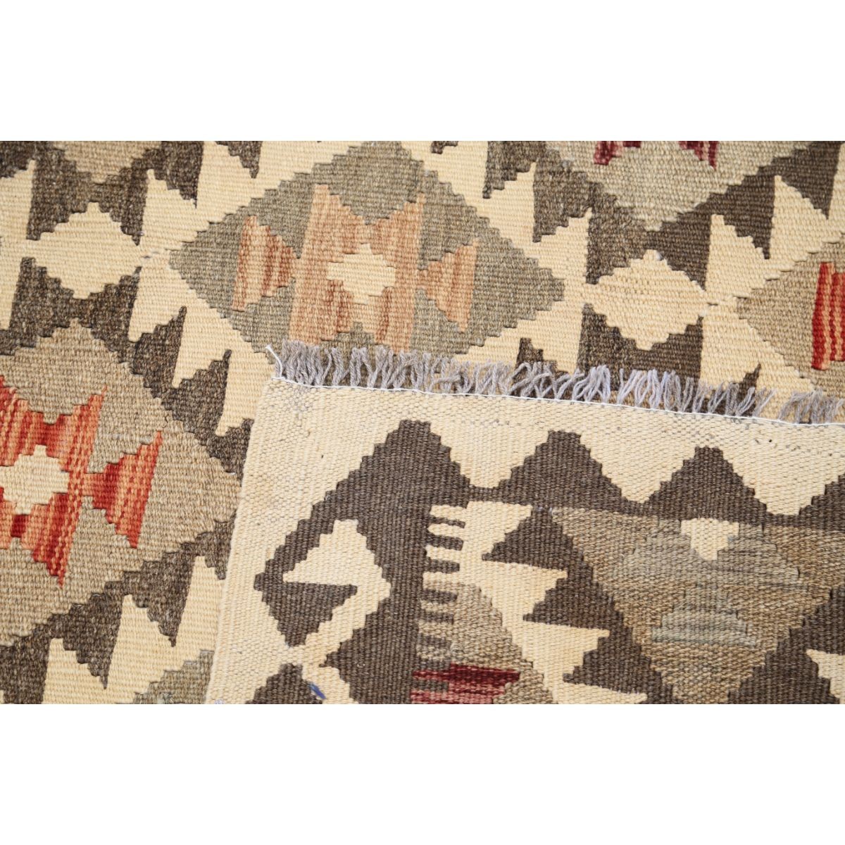 Maimana 5x6 Hand Woven Washable Wool Rug - Colorful