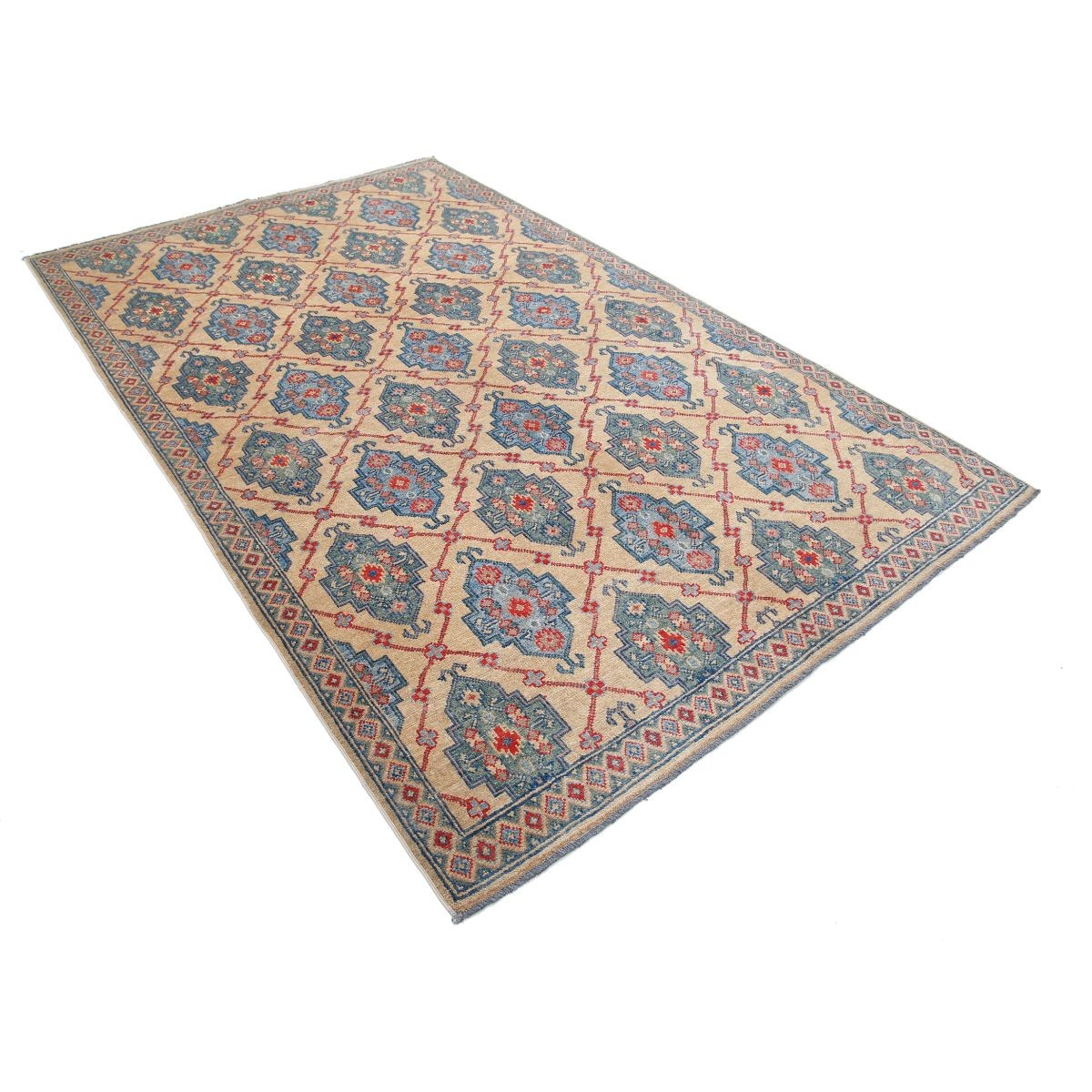 Revival 6x9 Handmade Double Knotted Washable Wool Rug - Colorful