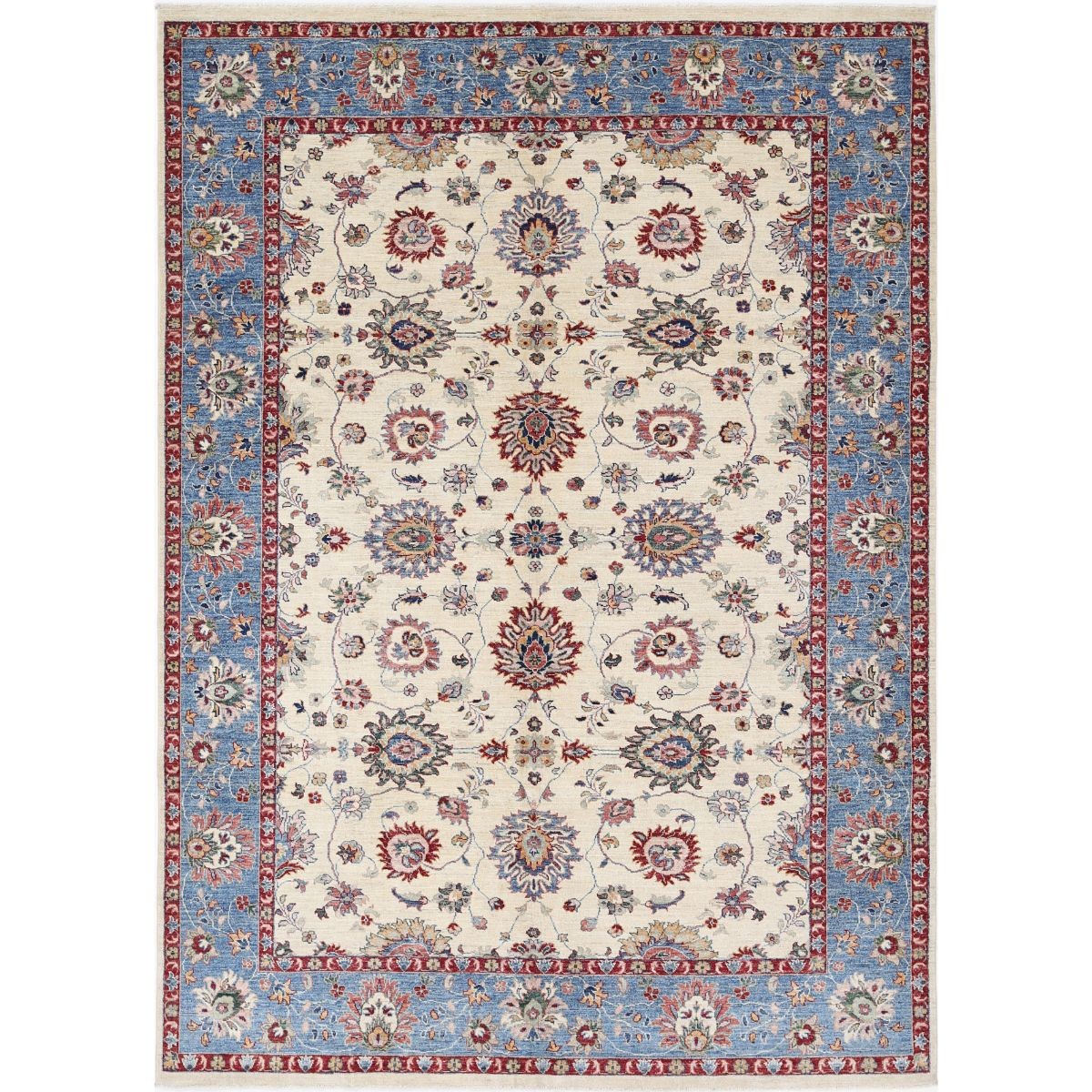 Ziegler 7x9 Handmade Double Knotted Washable Wool Rug - Colorful
