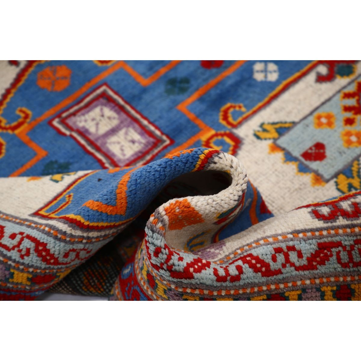 Revival 5x7 Handmade Double Knotted Washable Wool Rug - Colorful