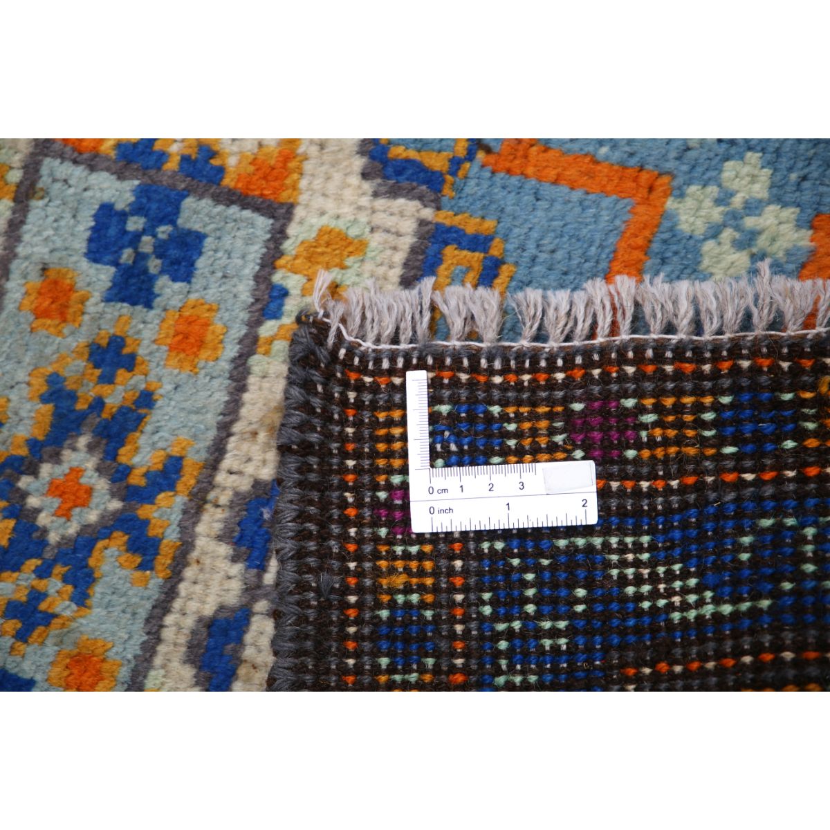 Revival 4x5 Handmade Double Knotted Washable Wool Rug - Colorful