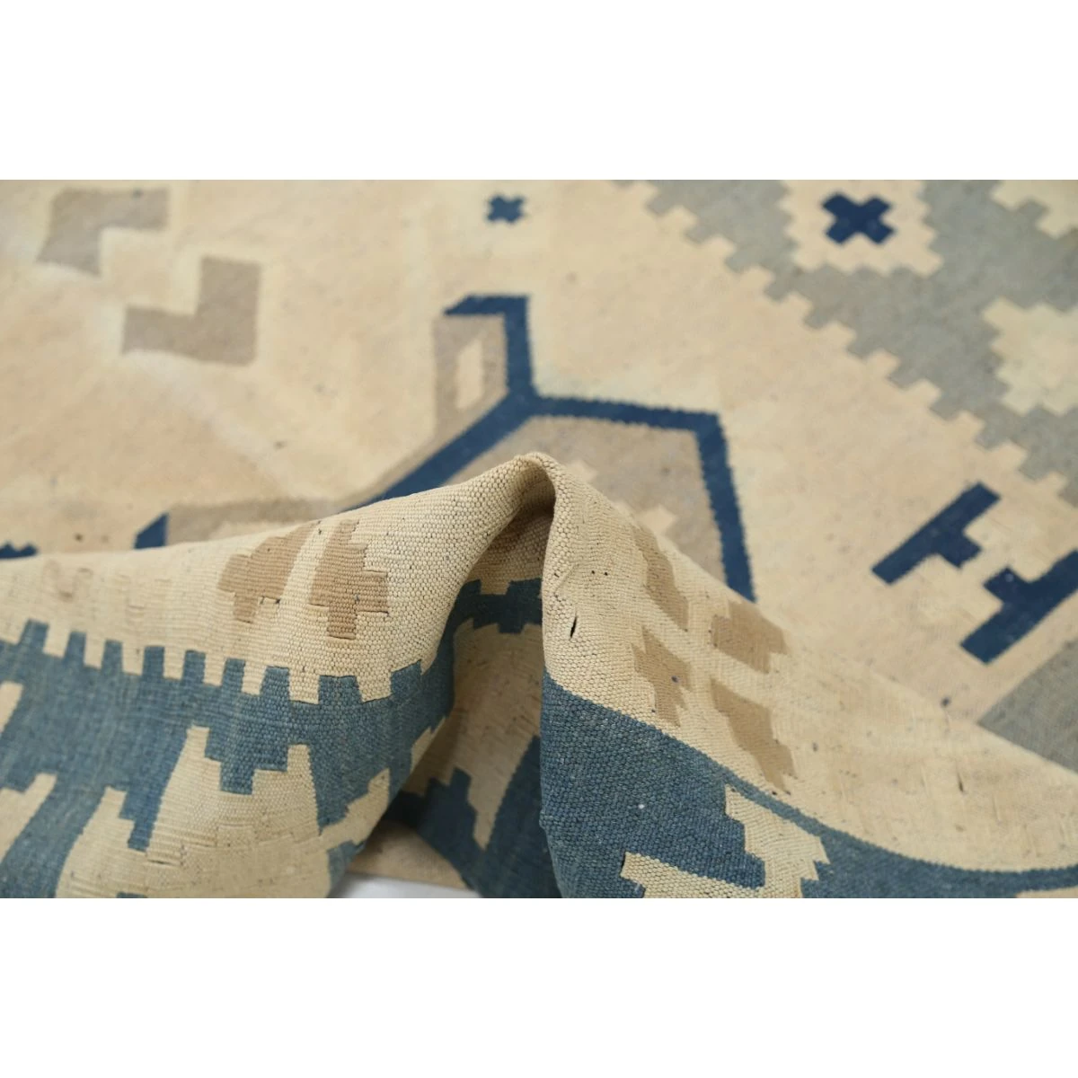 Kafkaas 5x7 Hand Woven Washable Wool Rug - Soft Hues