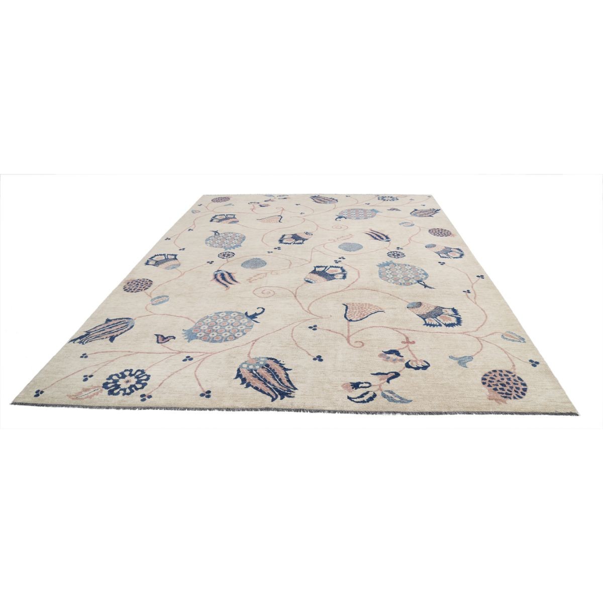 Modcar 9x12 Handmade Double Knotted Washable Wool Rug - Colorful