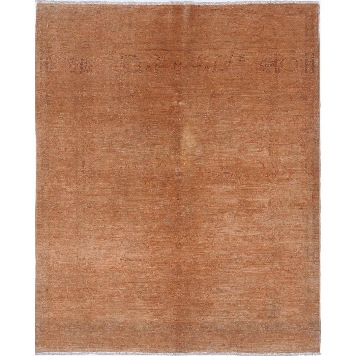 Overdye 5x6 Handmade Double Knotted Washable Wool Rug - Monochormatic