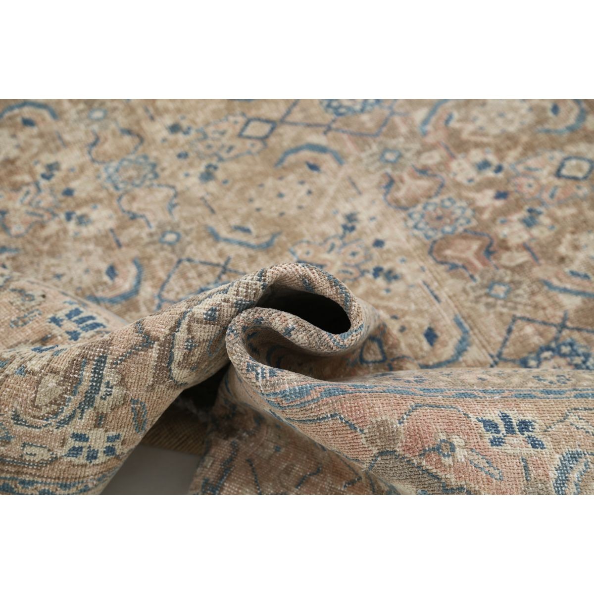 Vintage 9x12 Handmade Double Knotted Washable Wool Rug - Soft Hues