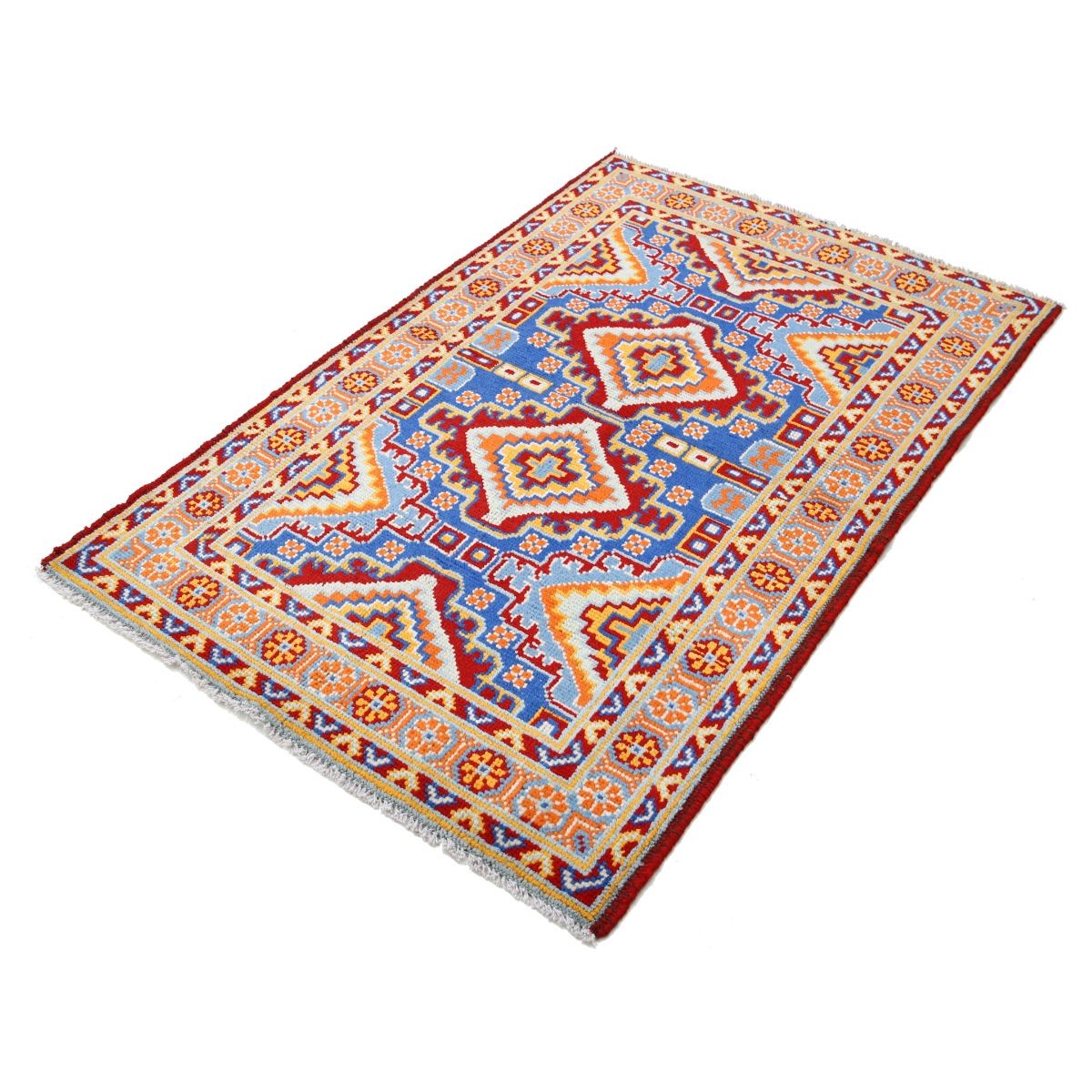 Revival 3x5 Handmade Double Knotted Washable Wool Rug - Colorful
