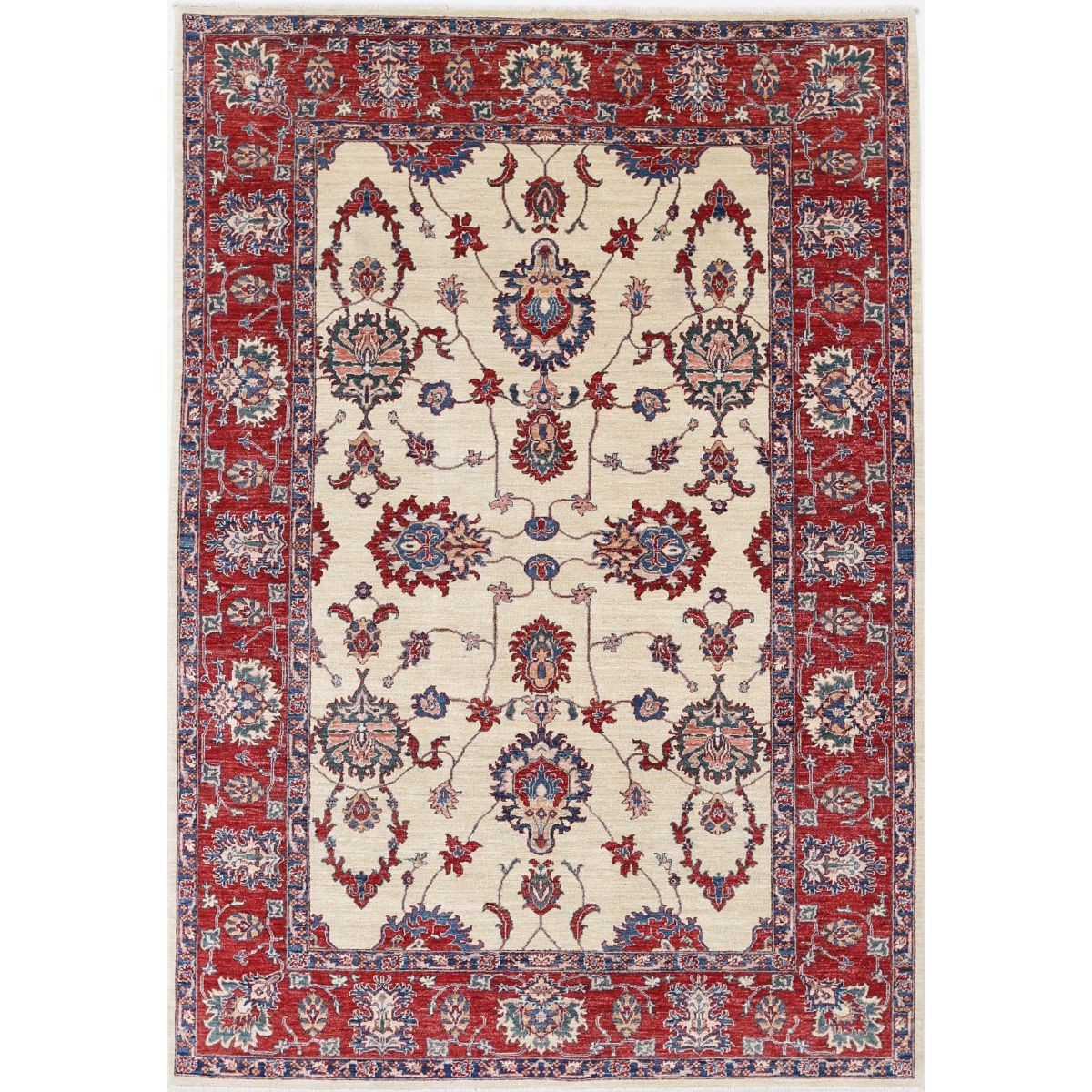 Ziegler 6x9 Hand-Knotted Washable Wool Rug - Colorful